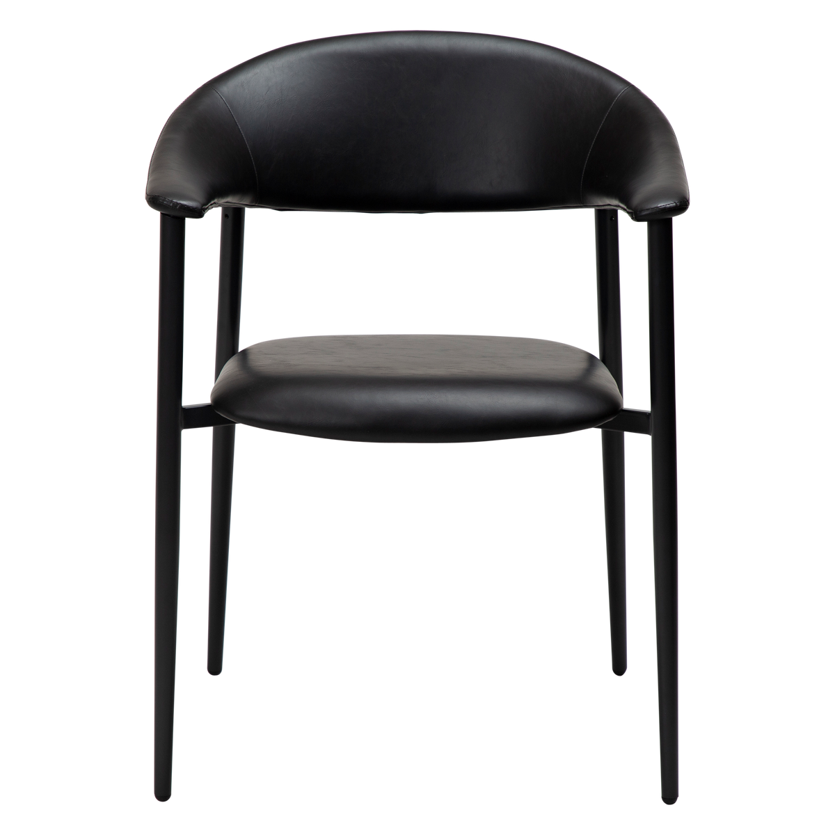 Armlehnstuhl Rhus Kunstleder Vintage Schwarz (2er-Set)