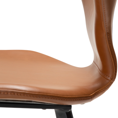 Stuhl Sabal Kunstleder Mittelbraun / schwarz (2er-Set)