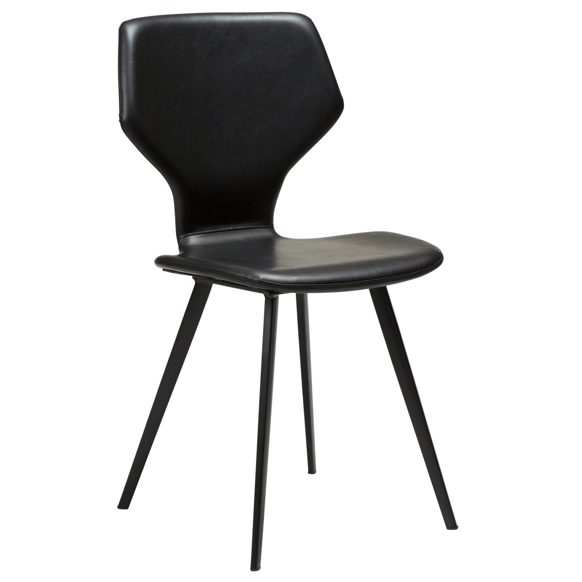 Stuhl Sabal Kunstleder Vintage Schwarz / schwarz (2er-Set)