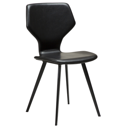 Stuhl Sabal Kunstleder Vintage Schwarz / schwarz (2er-Set)