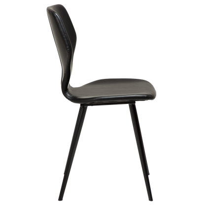 Stuhl Sabal Kunstleder Vintage Schwarz / schwarz (2er-Set)