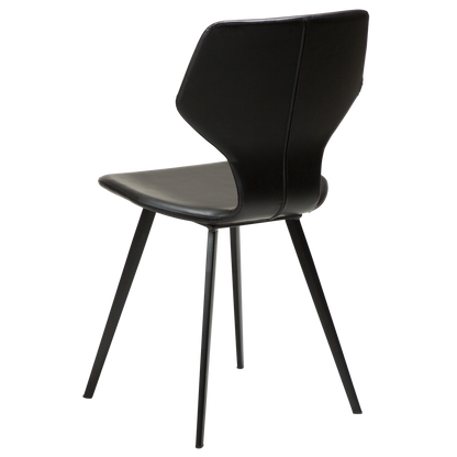 Stuhl Sabal Kunstleder Vintage Schwarz / schwarz (2er-Set)