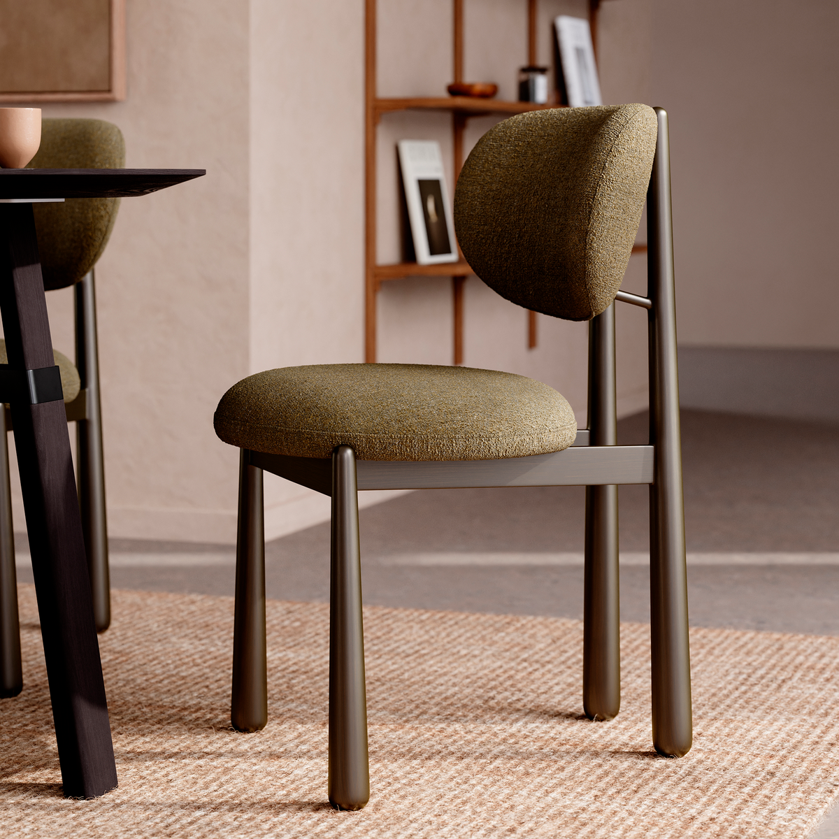 Stuhl Wenge Dunkeloliv (2er-Set)