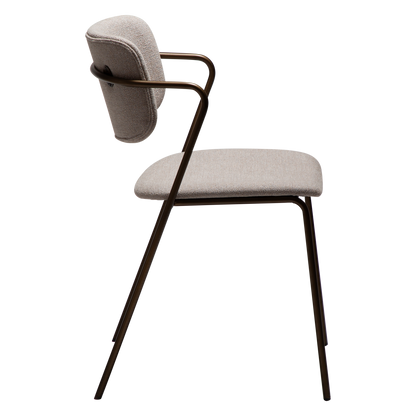Stuhl Zygia Kaschmir / Messing (2er-Set)