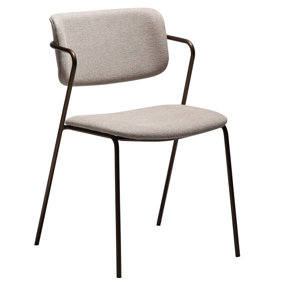 Stuhl Zygia Kaschmir / Messing (2er-Set)