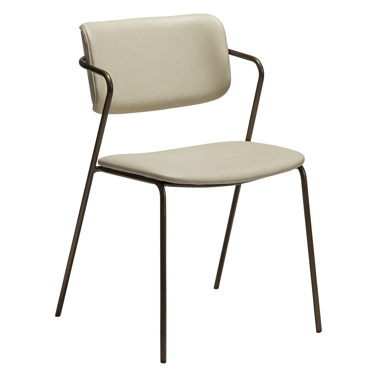 Stuhl Zygia Kunstleder Mandelbeige (2er-Set)