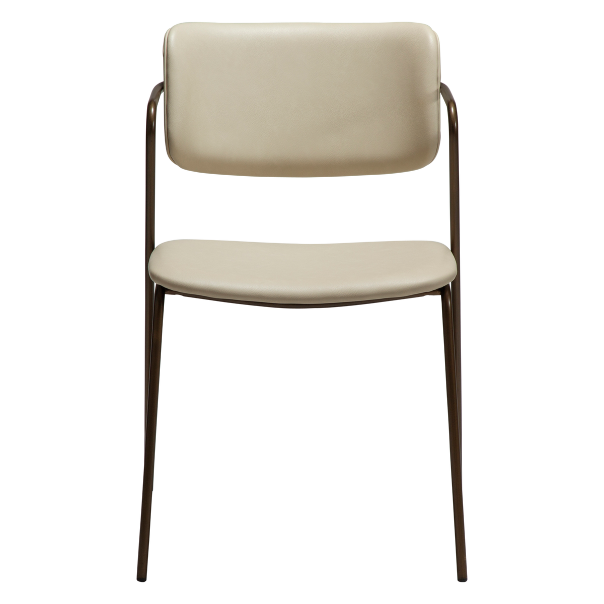 Stuhl Zygia Kunstleder Mandelbeige (2er-Set)