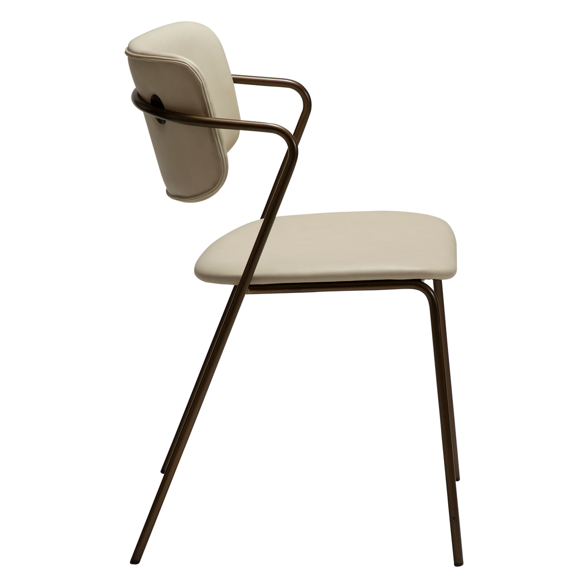 Stuhl Zygia Kunstleder Mandelbeige (2er-Set)