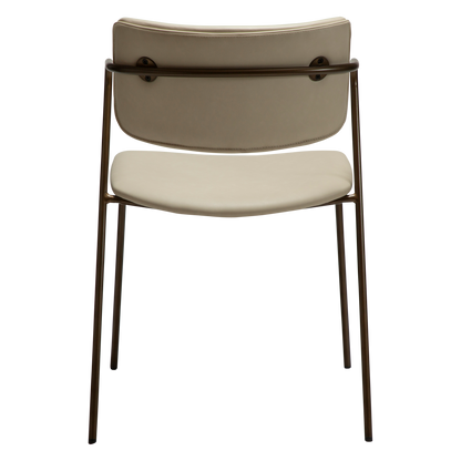 Stuhl Zygia Kunstleder Mandelbeige (2er-Set)