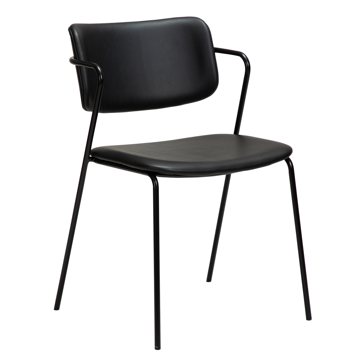 Stuhl Zygia Kunstleder Vintage Schwarz (2er-Set)