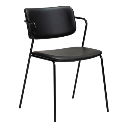 Stuhl Zygia Kunstleder Vintage Schwarz (2er-Set)