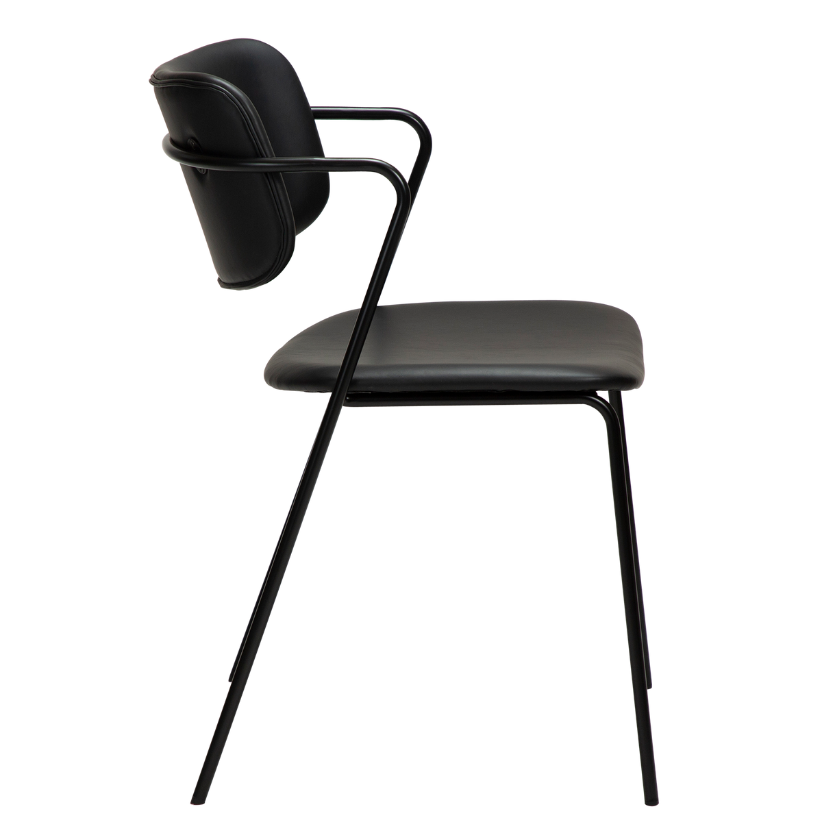 Stuhl Zygia Kunstleder Vintage Schwarz (2er-Set)