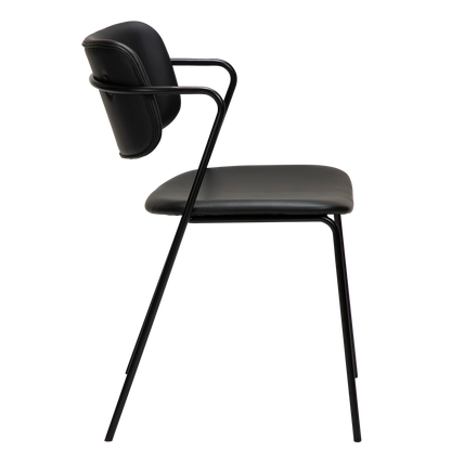 Stuhl Zygia Kunstleder Vintage Schwarz (2er-Set)