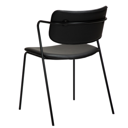 Stuhl Zygia Kunstleder Vintage Schwarz (2er-Set)