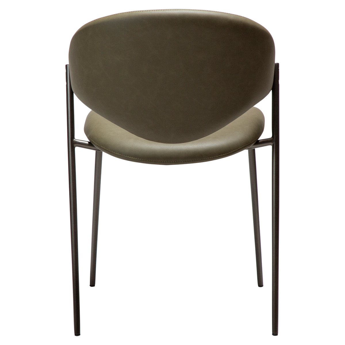 Stuhl Zamia Kunstleder Dunkeloliv (2er-Set)