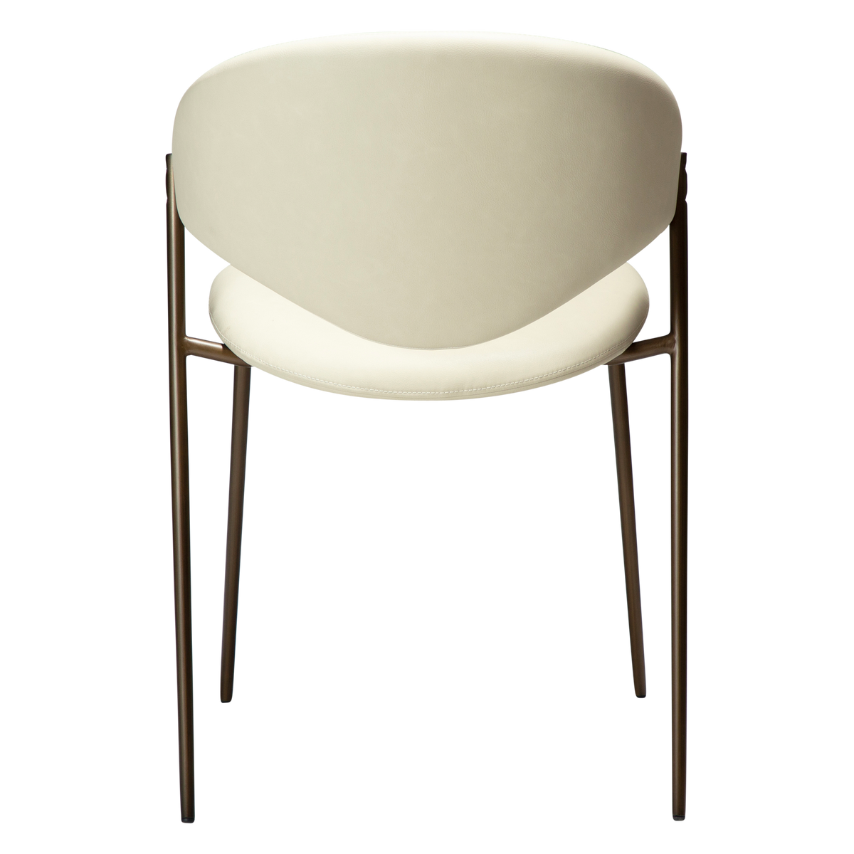 Stuhl Zamia Kunstleder Mandelbeige (2er-Set)