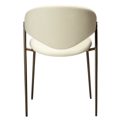 Stuhl Zamia Kunstleder Mandelbeige (2er-Set)