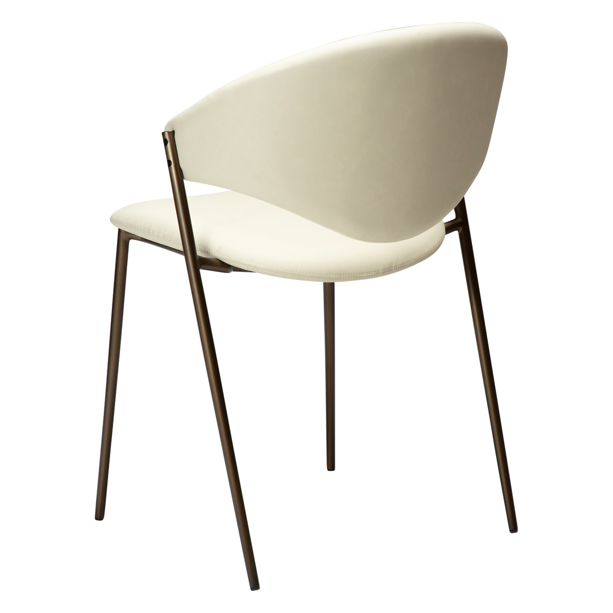 Stuhl Zamia Kunstleder Mandelbeige (2er-Set)