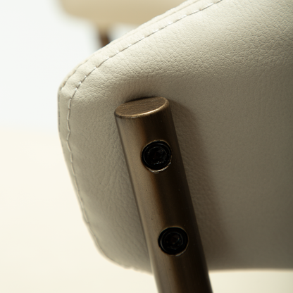 Stuhl Zamia Kunstleder Mandelbeige (2er-Set)
