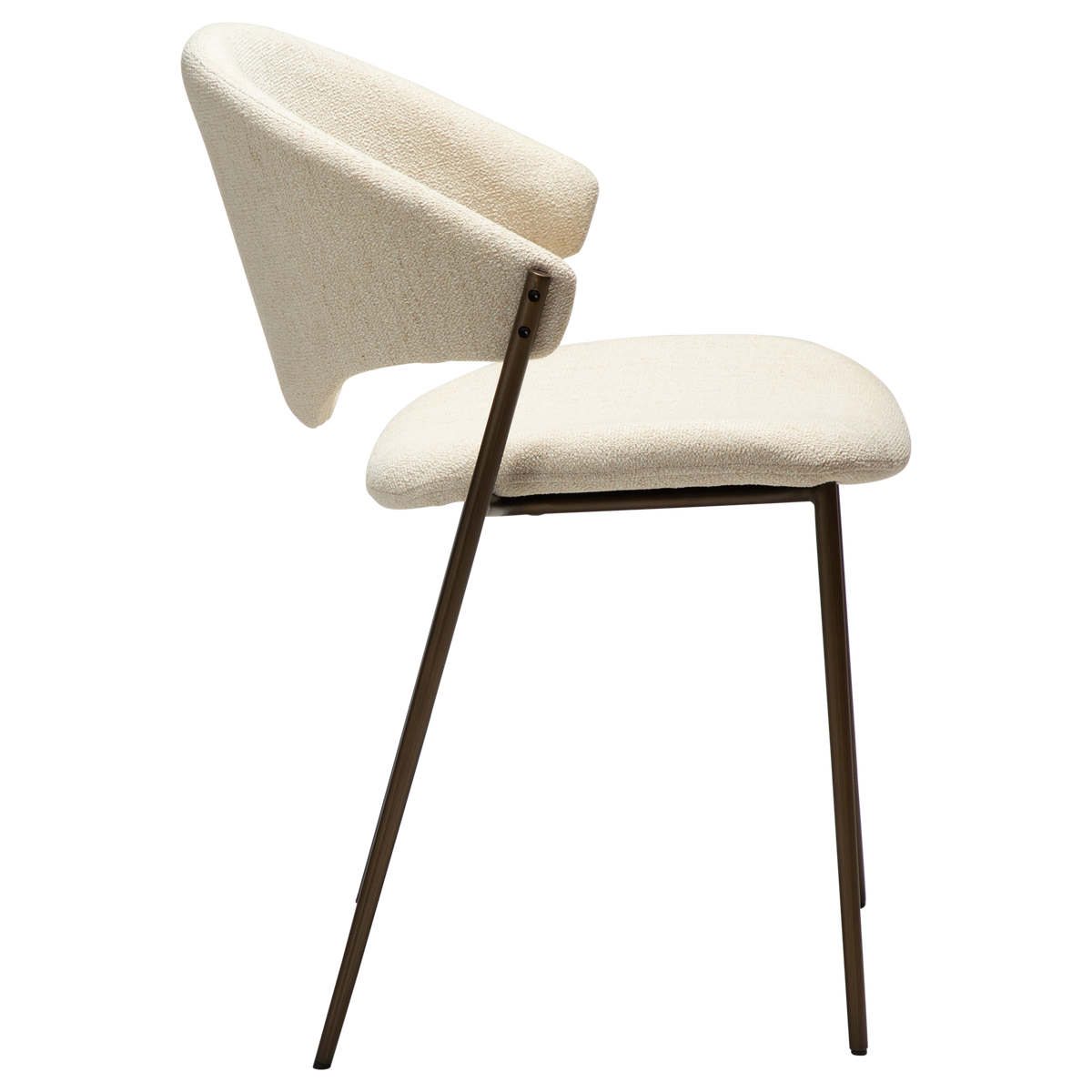 Stuhl Zamia Creme / Zinn (2er-Set)
