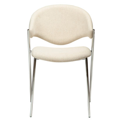 Stuhl Zamia Creme / Chrom (2er-Set)