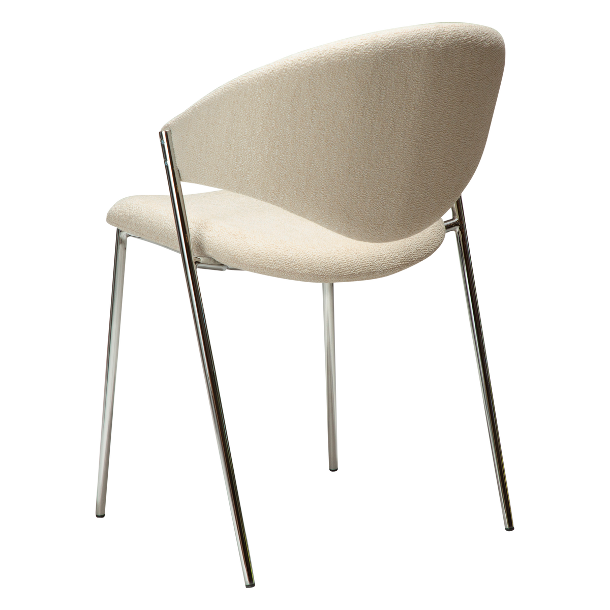 Stuhl Zamia Creme / Chrom (2er-Set)