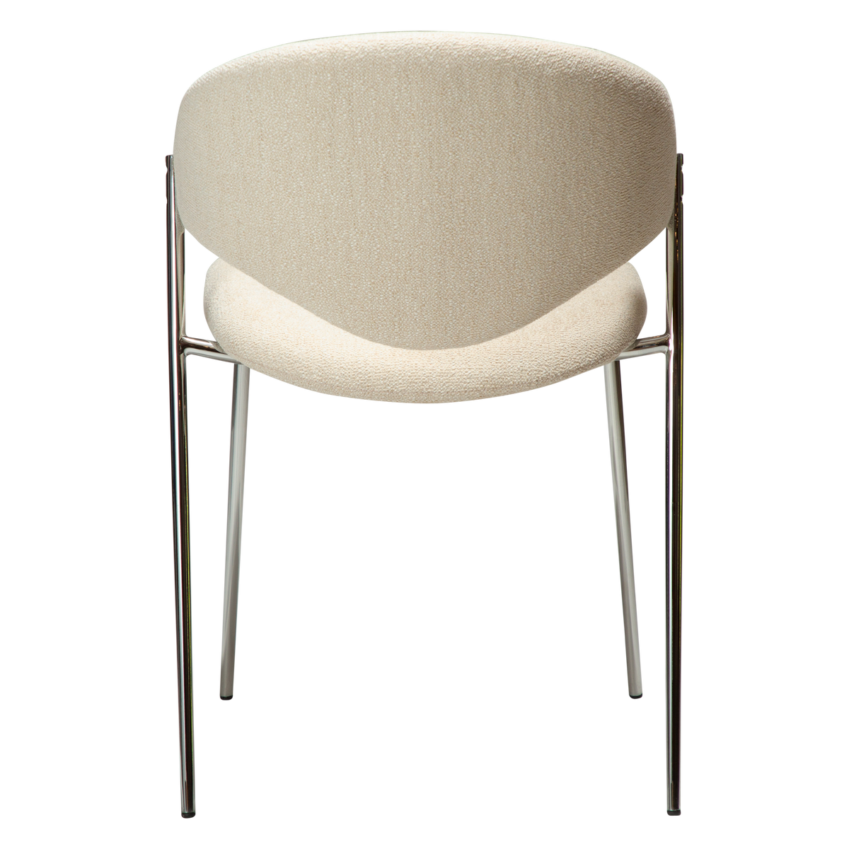 Stuhl Zamia Creme / Chrom (2er-Set)